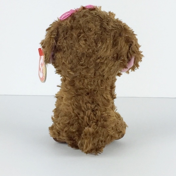 NEW Ty Beanie Boo Puppy Dog Maddie 6" Plush Brown Curly Fur March 28 2016 - Picture 4 of 8